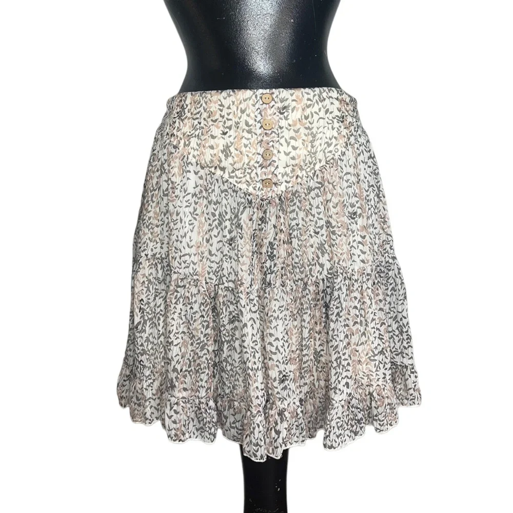 BY TOGETHER WOMEN'S IVORY FLORAL PRINT SKIRT - Picture 7 of 16